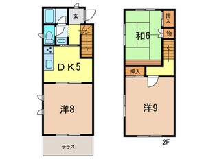 ヴィラセリゼテラスハウスの物件間取画像